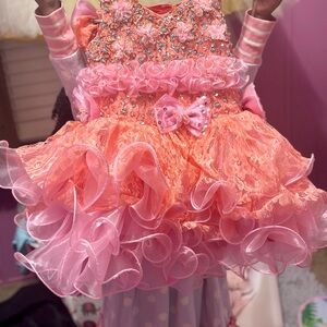 Sparkling Pink and Orange Kids Costume